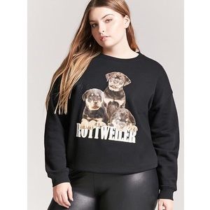 Forever 21 Plus Rottweiler Puppy Sweatshirt